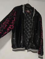 Cooccat Ronnie Flex Bomberjack - Zwart met pailletten, Kleding | Dames, Ophalen, Zwart, Maat 42/44 (L), Zo goed als nieuw