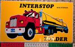 Vintage sticker Vrachtauto Amerikaans model strip interstop, Verzamelen, Ophalen of Verzenden, Zo goed als nieuw, Overige typen
