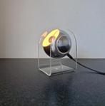 Vintage eyeball chroom tafellamp plexiglas jaren 60 70, Ophalen of Verzenden, Zo goed als nieuw, Minder dan 50 cm