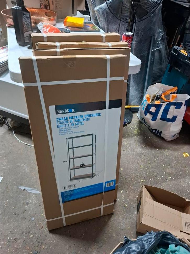 Nieuwe metalen stellingkast - HANDSON, Doe-het-zelf en Verbouw, Metalen, Nieuw, Ophalen