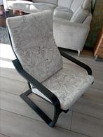 2x Ikea stoel. Zwart frame, bladdesign zitting, Huis en Inrichting, Fauteuils, Ophalen of Verzenden, Gebruikt