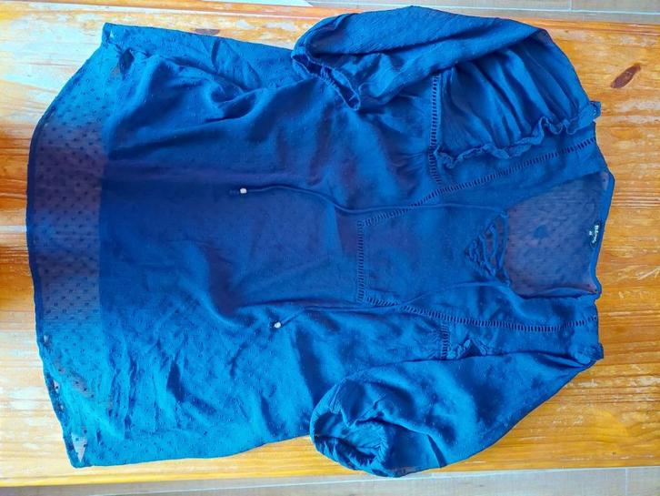 Tuniek, semi-transparant MS mode 46, Kleding | Dames, Grote Maten, Nieuw, Blouse of Tuniek, Blauw, Ophalen of Verzenden