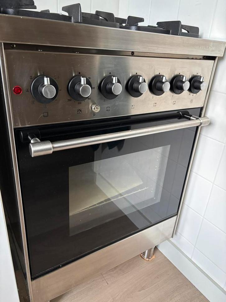 Solitaire Fornuis - Gas - Vrijstaand, Witgoed en Apparatuur, Fornuizen, Gebruikt, Vrijstaand, Gas, 4 kookzones, 85 tot 90 cm, 60 cm of meer