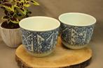 Bloempotten Delfts Blauw, Gebruikt, Rond, Binnen, Ophalen of Verzenden