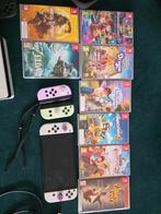 Nintendo Switch OLED + 12 Games, 4 Controllers, Spelcomputers en Games, Games | Nintendo Switch, Ophalen, Gebruikt, Overige genres