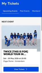 2 TWICE staanplekken links tickets general admission, Tickets en Kaartjes, Twee personen, Augustus