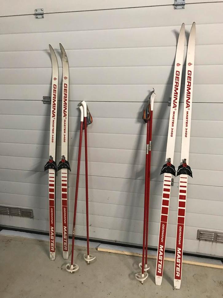 Vintage Germina Master 3400 Ski's met Stokken,, Sport en Fitness, Skiën en Langlaufen, Gebruikt, Ski's, Skiën, Overige merken