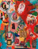 groot schilderij abstract, Antiek en Kunst, Kunst | Schilderijen | Abstract, Ophalen of Verzenden