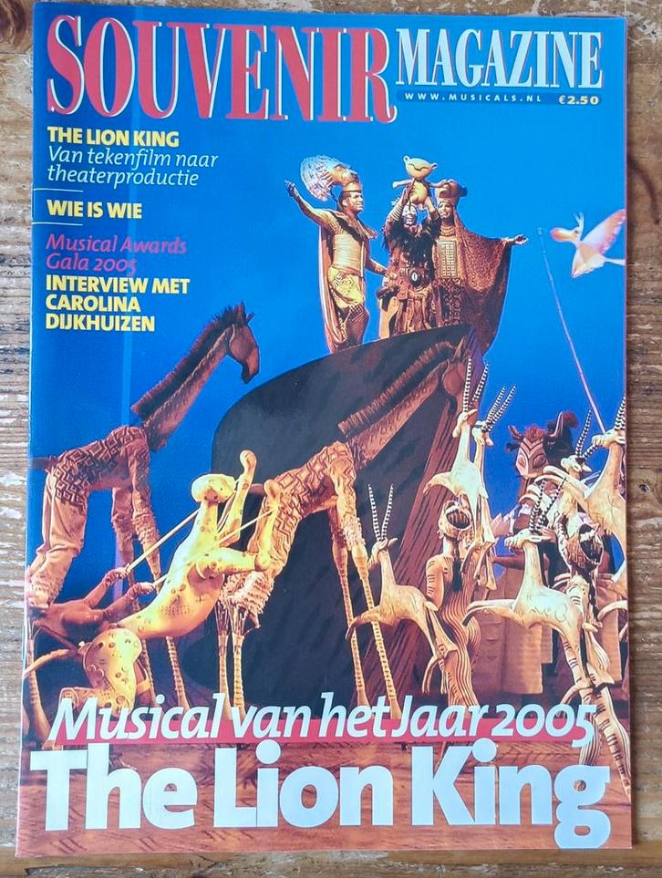 The Lion King musical magazine programma boek, Boeken, Kunst en Cultuur | Dans en Theater, Zo goed als nieuw, Ballet of Musical