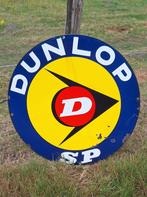 Tof groot dubbelzijdig emaille Dunlop banden reclamebord., Verzamelen, Reclamebord, Gebruikt, ., Ophalen of Verzenden