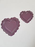2 stansmallen hart met doorweefrand voor lint!!, Hobby en Vrije tijd, Kaarten | Zelf maken, Ophalen of Verzenden, Zo goed als nieuw