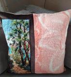 Kussen wollen dekens en borduurwerk, Ophalen of Verzenden, Nieuw, Roze, Vierkant