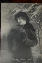 duitsland ww1 1916 nieuwjaar vrouw met bondmof liefde, Ophalen, Voor 1920, Gelopen, Sterren en Beroemdheden