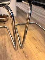 4 IKEA Tobias eetkamerstoelen - grijs/verchroomd, Huis en Inrichting, Stoelen, Ophalen, Gebruikt