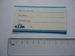 sticker oud KLM etiket koffer label vintage airline retro, Verzenden, Zo goed als nieuw