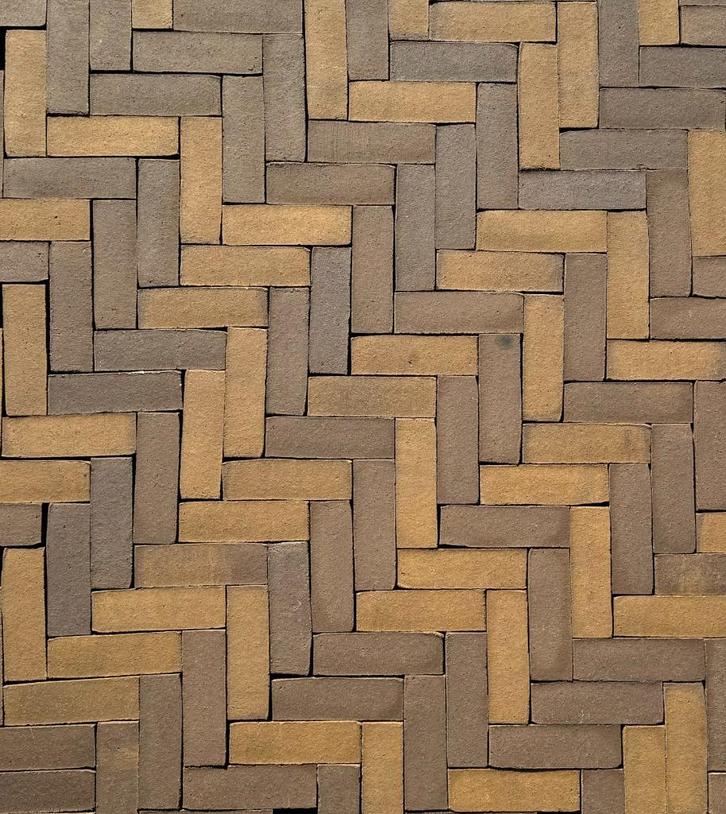 Gebakken Dikformaat Geel Genuanceerd, Tuin en Terras, Tegels en Klinkers, Nieuw, Klinkers, Overige materialen, 10 m² of meer, Ophalen of Verzenden