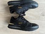Sneakers Hugo Boss Zwart NIEUW met Goud maat 42 zie foto's, Kleding | Heren, Schoenen, Zwart, Nieuw, Ophalen of Verzenden, Sneakers of Gympen