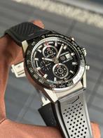 Tag Heuer Carrera 43mm Heuer 01, ‘18 FullSet Worn!, Sieraden, Tassen en Uiterlijk, Horloges | Heren, Gebruikt, Staal, ., Polshorloge