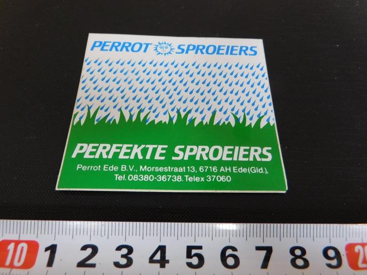sticker perrot sproeiers perfekte sproeiers ede *, Verzamelen, Stickers, Zo goed als nieuw, Bedrijf of Vereniging, Ophalen