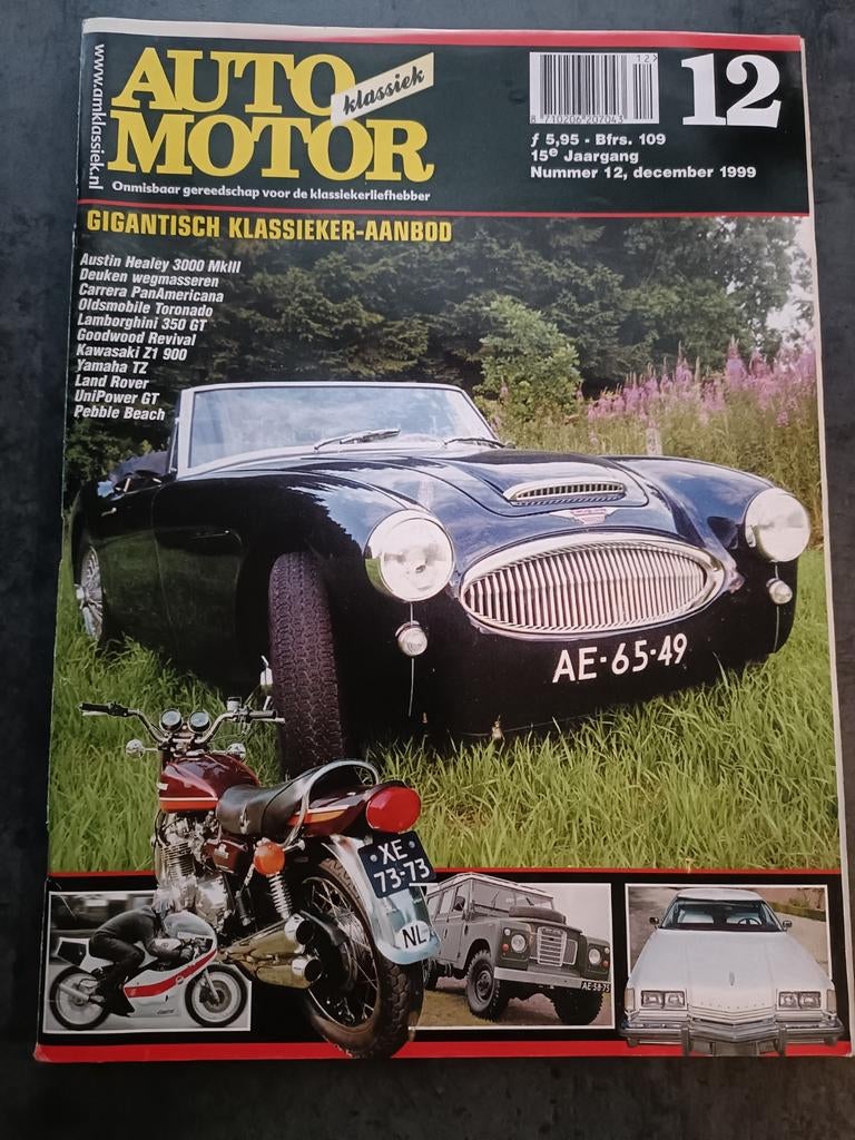 Auto/motor klassiek tijdschrift december 1999, Ophalen of Verzenden, Zo goed als nieuw, Automotor, Algemeen