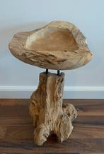Handgemaakte wortelhouten schaal op voet - klein +/- 50cm, Antiek en Kunst, Ophalen of Verzenden