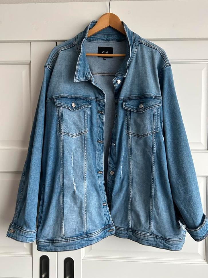 Zizzi Spijkerjack Maat 58/60, Kleding | Dames, Grote Maten, Nieuw, Jasje of Colbert, Blauw, Ophalen of Verzenden