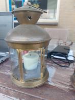 Vintage Messing Lantaarn met Kaars, Ophalen of Verzenden, Koper of Brons