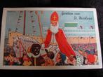 VINTAGE SINTERKLAAS EN PIET KAART ANSICHTKAART  1947, Ophalen of Verzenden, Gebruikt
