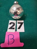 kerstbal met prent vintage zilver [b27], Diversen, Kerst, Ophalen of Verzenden
