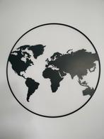 Metalen Wereldkaart 110, Huis en Inrichting, Woonaccessoires | Wanddecoraties, Ophalen