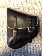 Vintage leren zadeltas / motortas, Ophalen of Verzenden, Gebruikt