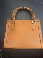 Leren italiaanse handtas, Sieraden, Tassen en Uiterlijk, Tassen | Damestassen, Ophalen of Verzenden, Zo goed als nieuw, Bruin
