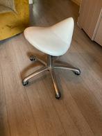 Witte zadelkruk / ergonomische bureaukruk, Huis en Inrichting, Bureaustoelen, Ophalen, Wit, Zo goed als nieuw, Bureaukruk