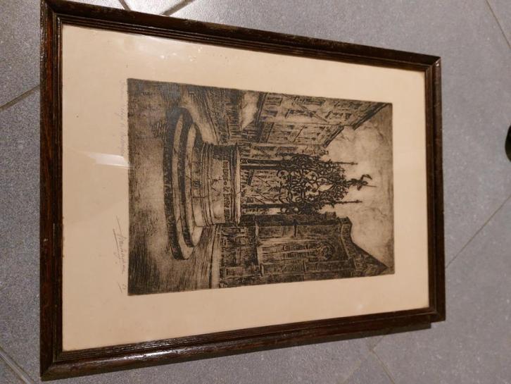 Litho Henri Van Peteghem    µ1o, Antiek en Kunst, Kunst | Litho's en Zeefdrukken, Ophalen of Verzenden