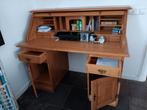 secretaire meubel massief eiken 130 breed 65 diep 110 hoog, Ophalen, 100 tot 150 cm, 100 tot 150 cm, Eikenhout