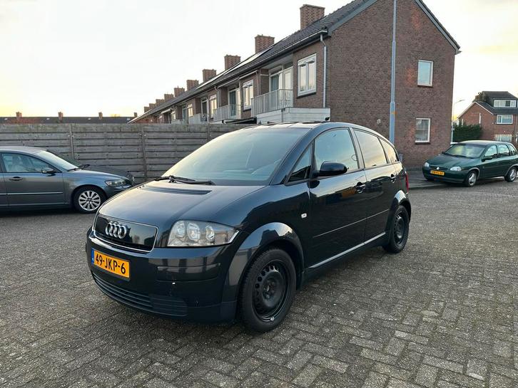Audi A2 2002 Zwart, Auto's, Audi, Bedrijf, Te koop, A2, ABS, Airbags, Airconditioning, Boordcomputer, Centrale vergrendeling, Elektrische buitenspiegels