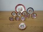 11 prachtige Limoges France miniatuur bordjes van porselein, Bord of Schaal, Gebruikt, Ophalen of Verzenden, Porselein