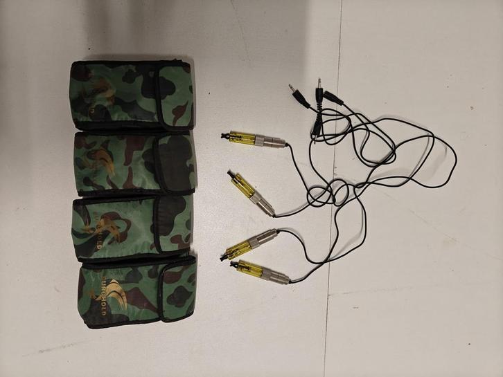 4x Eurohold elektronische beetmelder en 4 swingers, Watersport en Boten, Hengelsport | Karpervissen, Zo goed als nieuw, Ophalen of Verzenden