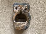 Uil waxinelichthouder  aardewerk // hoog 11 cm, Ophalen of Verzenden