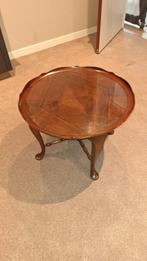 kleine salontafel mahonie/kersen, Ophalen, Gebruikt, Glas, Rond