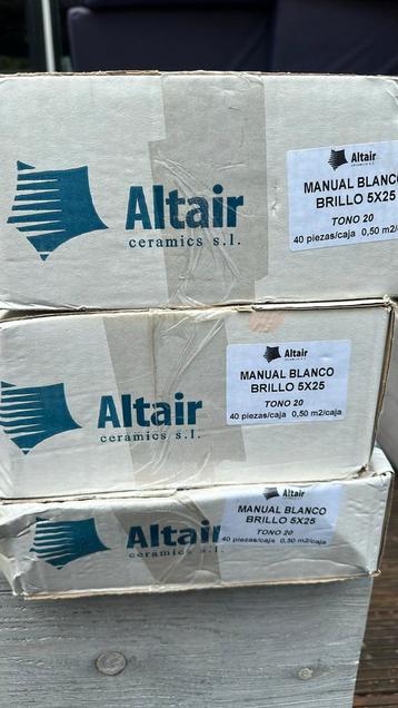 3,5m2 Wandtegels “manual blanco brillo 5x25” beschikbaar voor biedingen