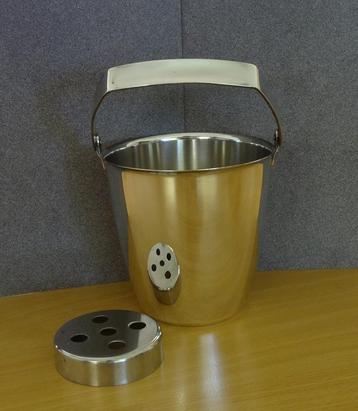 Keltum verzilverde ijsemmer + treef ijsblokjes emmertje beschikbaar voor biedingen