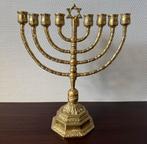 Zware Joodse Chanoeka Kandelaar, Menorah Kaarsenhouder, 25 tot 50 cm, Ophalen of Verzenden, Zo goed als nieuw, Metaal