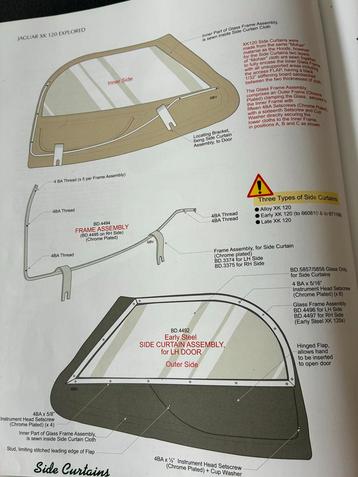 Jaguar XK120 OTS Side Curtains / Opzet Deuren beschikbaar voor biedingen