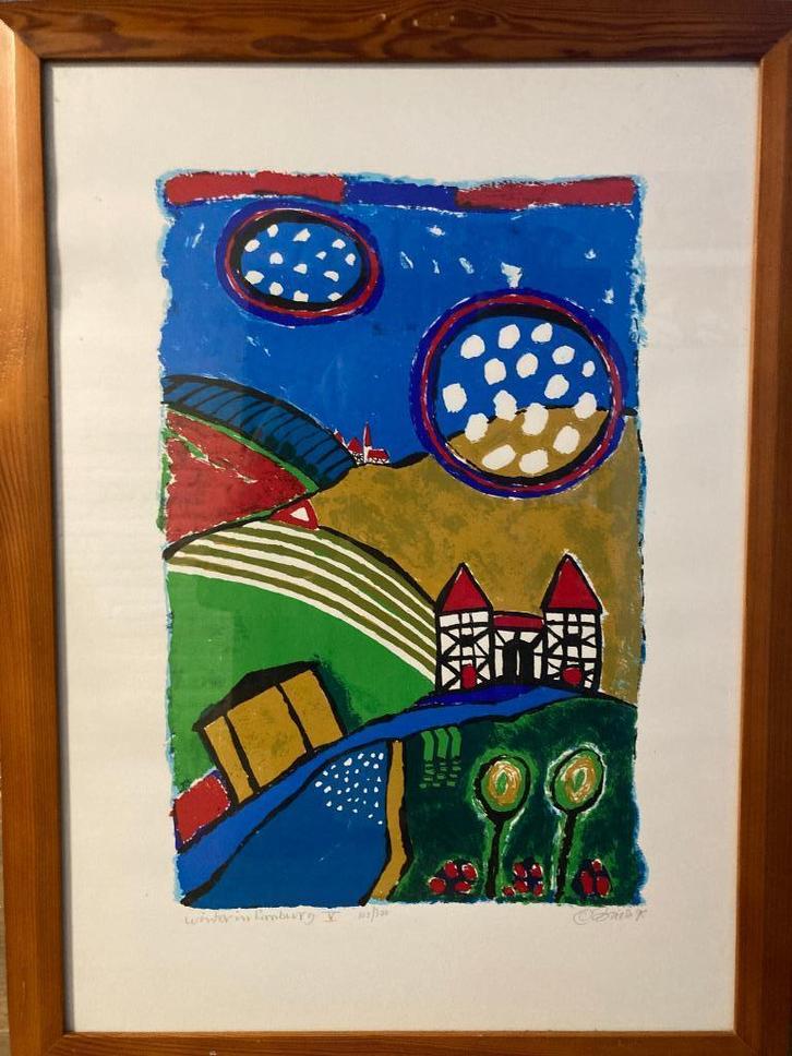 Clemens Briels "Winter in Limburg", Antiek en Kunst, Kunst | Litho's en Zeefdrukken, Ophalen