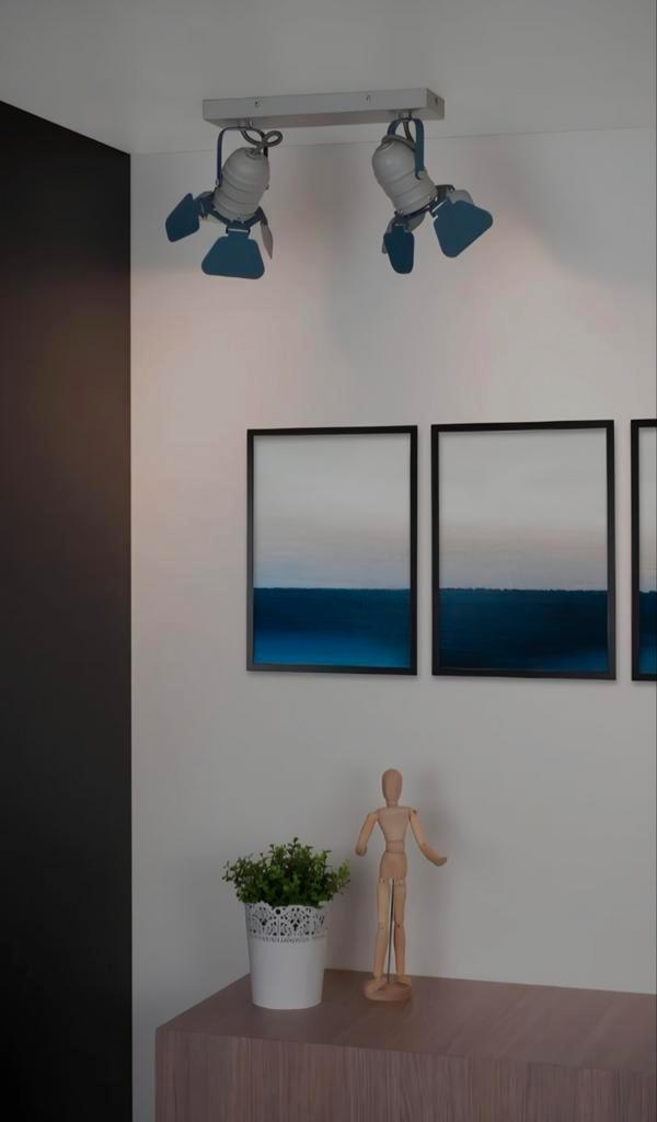 Nieuw! Blauwe plafond spot - nieuw in doos, Huis en Inrichting, Lampen | Plafondlampen, Nieuw, Ophalen of Verzenden