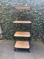 Industriële Boekenkast/Stellingkast op Wielen, Huis en Inrichting, Ophalen of Verzenden, Zo goed als nieuw