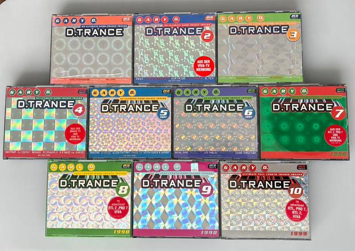 Gary D. - D.Trance cd collectie 1 t/m 10, Cd's en Dvd's, Cd's | Dance en House, Gebruikt, Ophalen of Verzenden