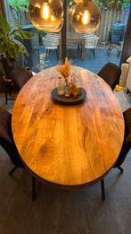 Ovale Mango Houten Eettafel - 220cm, Huis en Inrichting, Tafels | Eettafels, Ophalen, 100 tot 150 cm, 200 cm of meer, Zo goed als nieuw
