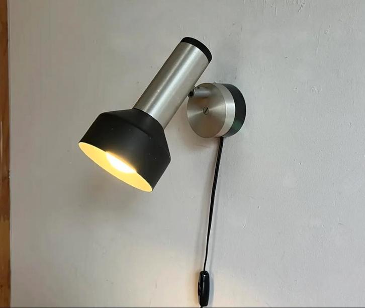 Vintage Philips Jaren 70 retro Wandlamp / muurlamp / spot, Huis en Inrichting, Lampen | Wandlampen, Gebruikt, Kunststof, Metaal